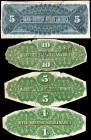 CANADA. Bank of British North America. 4 to 10 Dollars, ND. P-S411, S412, S413 & S426. Back Proofs. About Uncirculated.
4 pieces in lot. A grouping o...