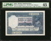 INDIA. Government of India. 10 Rupees, ND (1917-30). P-7b. PMG Choice Extremely Fine 45.
Nice colorful and strong example with King George V on face....