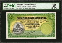 PALESTINE. Currency Board. 1 Pound, 1939. P-7c. PMG Choice Very Fine 35.
One of the nicer example of this piece that we have handled for the type. Th...