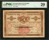 PORTUGAL. Banco de Portugal. 10 Mil Reis, 1878-82. P-58. PMG Very Fine 20.
Seal of allegorical figures at top center. Light red underprint making up ...