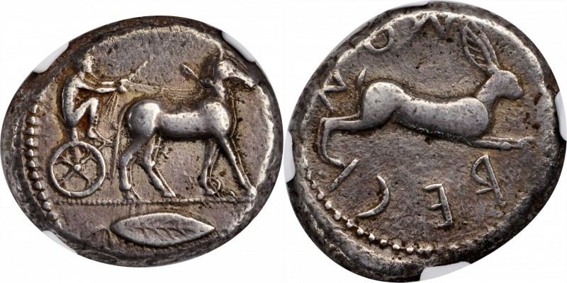 ITALY. Bruttium. Rhegion. Anaxilas. Tyrant, ca. 494/3-462/1 B.C. AR Tetradrachm ...