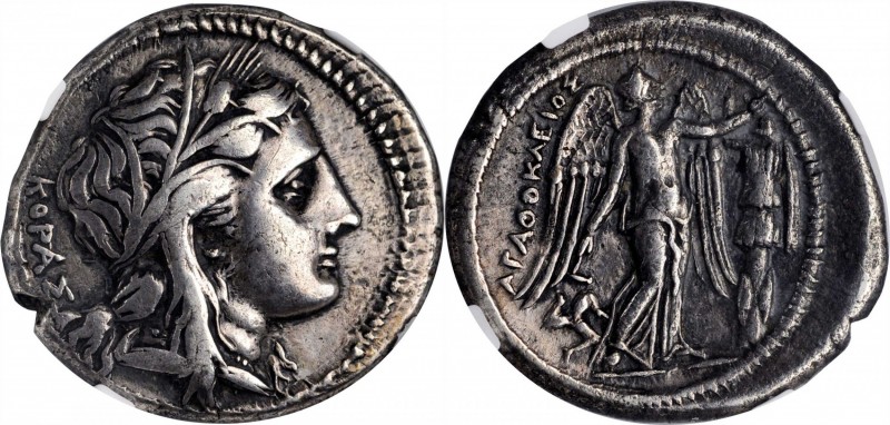 SICILY. Syracuse. Agathokles, 317-289 B.C. AR Tetradrachm (16.47 gms), ca. 310-3...
