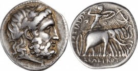 SYRIA. Seleukid Kingdom. Seleukos I Nikator, 312-281 B.C. AR Drachm (4.12 gms), Seleukeia on the Tigris II Mint, ca. 295-281 B.C. CHOICE VERY FINE.
S...