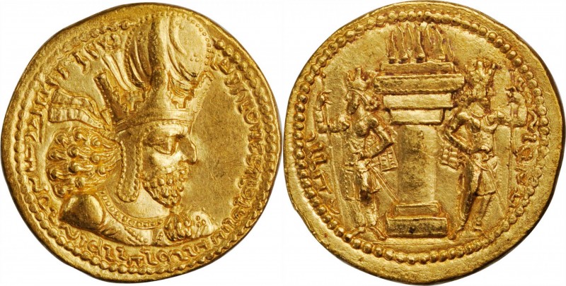 SASSANIAN EMPIRE. Shahpur I, A.D. 240-272. AV Dinar (7.55 gms), Mint I ("Ctesiph...