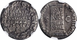 AUGUSTUS, 27 B.C.- A.D. 14. AR Denarius (3.40 gms), Rome Mint; L. Mescinius Rufus, moneyer, 16 B.C. NGC Ch VF, Strike: 4/5 Surface: 2/5.
RIC-358; RSC...
