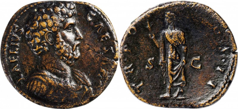 AELIUS AS CAESAR, A.D. 136-138. AE Sestertius (23.48 gms), Rome Mint, A.D. 137. ...