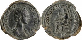 ORBIANA (WIFE OF SEVERUS ALEXANDER). AE Sestertius (21.20 gms), Rome Mint, struck under Severus Alexander, A.D. 225. NGC Ch VF, Strike: 5/5 Surface: 2...