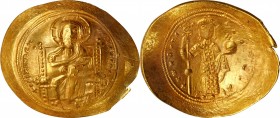 CONSTANTINE X, 1059-1067. AV Histamenon Nomisma (4.40 gms), Constantinople Mint, 1062-1065. ALMOST UNCIRCULATED.
S-1847. Obverse: Christ Pantokrator ...