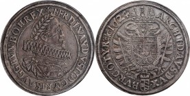 AUSTRIA. 2 Talers, 1624. Vienna Mint. Ferdinand II. NGC AU-55.
Dav-3079; KM-273.4. The only certified example on either the NGC or PCGS population re...