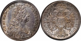 AUSTRIA. Taler, 1733. Hall Mint. Charles VI. NGC MS-63.
Dav-1055; KM-1639.1. Tied for fourth finest certified of the date with 7 other examples on th...
