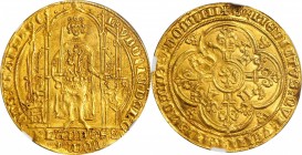 BELGIUM. Flanders. Flandres d'Or (Franc a Pied), ND (1346-84). Ghent Mint. Louis II de Male. NGC MS-63.
Fr-161; Delm-464; DeMay-203. Weight: 4.15 gms...