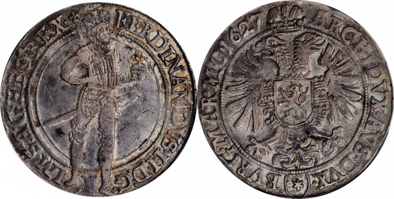 BOHEMIA. Taler, 1627. Kuttenberg Mint. Ferdinand II. NGC EF-45.
Dav-3143; KM-35...