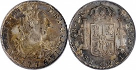 BOLIVIA. 8 Reales, 1776-PTS PR. Potosi Mint. Charles III. PCGS AU-58 Gold Shield.
KM-55. Incredibly appealing and attractive, this near Mint example ...
