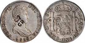 BRITISH HONDURAS. British Honduras - Mexico. Dollar (6 Shillings 1 Penny), ND (1810-20). PCGS Genuine--Cleaned, AU Details Gold Shield; Countermark: A...