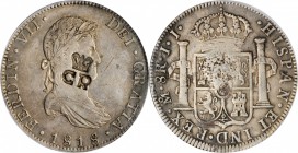 BRITISH HONDURAS. British Honduras - Mexico. Dollar (6 Shillings 1 Penny), ND (1810-20). PCGS Genuine--Damage, EF Details Gold Shield.
KM-stamp not l...
