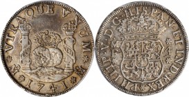 MEXICO. 4 Reales, 1741-Mo MF. Mexico City Mint. Philip V. PCGS EF-45 Gold Shield.
KM-94; Gil-M-4-13; Yonaka-M4-41. Pop: 1, none finer graded by PCGS,...