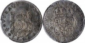 MEXICO. 8 Reales, 1756/5-Mo MM. Mexico City Mint. Ferdinand VI. PCGS MS-62 Gold Shield.
KM-104.2. It is difficult to imagine encountering a better ex...