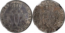 NORWAY. 1/2 Speciedaler, 1776-HIAB. Kongsberg Mint. Christian VI. NGC AU-58.
KM-252; Sieg-13; H-3. The single finest certified of the date on the NGC...