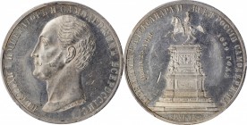 RUSSIA. Ruble, 1859. St. Petersburg Mint. Alexander II. PCGS Genuine--Tooled, Unc Details Gold Shield.
Dav-290; KM-Y-28; Bit-567. Commemorating the m...