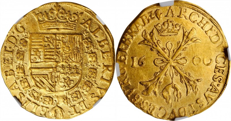 SPANISH NETHERLANDS. Brabant. 2 Albertins, 1600. Antwerp Mint. Albert & Isabella...