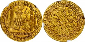 SPANISH NETHERLANDS. Flanders. Lion d'Or, ND (1346-84). Gent Mint. Louis II de Male. NGC MS-64.
Fr-157; Delm-460; Gaill-214; DeMey-196. Weight: 5.37 ...