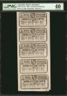 ARGENTINA. Banco Argentino. 1/2 Real Plata Boliviana, 1869. P-S1517r1. Remainder. Uncut Sheet. PMG Extremely Fine 40.
Uncut Sheet of 5. All are remai...
