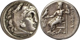 MACEDON. Kingdom of Macedon. Philip III, 323-317 B.C. AR Drachm (4.24 gms), Kolophon Mint, ca. 322-319 B.C. CHOICE VERY FINE.
Pr-P44. Obverse: Head o...