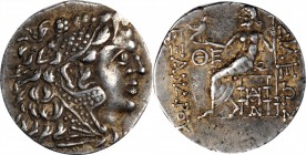 THRACE. Odessos. AR Tetradrachm (16.36 gms), ca. 90-80 B.C. NEARLY EXTREMELY FINE.
Pr-1183; HGC-3.2, 1587. In the name and types of Alexander III (th...