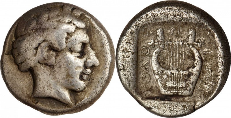 IONIA. Kolophon. AR Drachm (5.39 gms), ca. 450-410 B.C. NEARLY VERY FINE.
Milne...