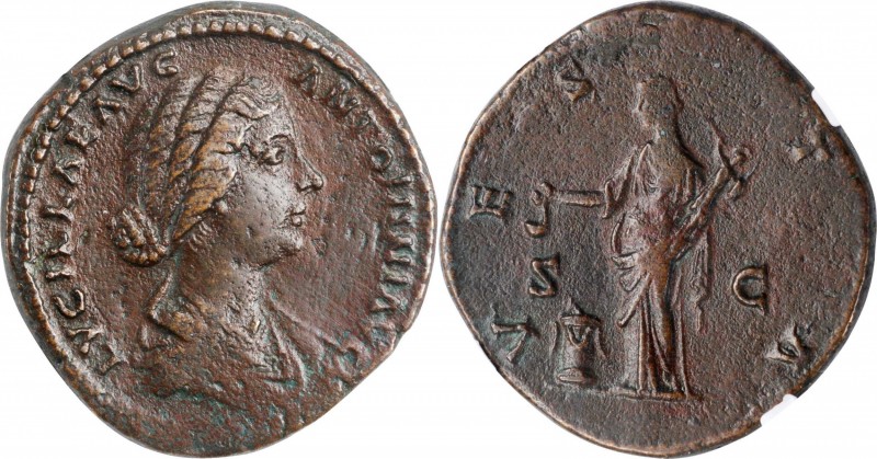 LUCILLA, AUGUSTA A.D. 164-182. AE Sestertius, Rome Mint, struck under Aurelius a...