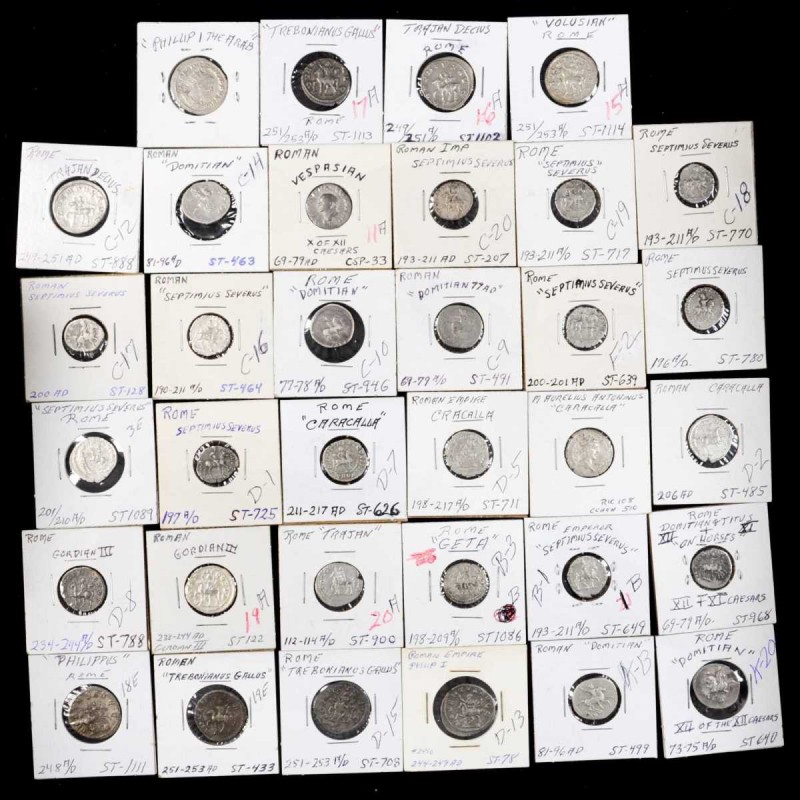 MIXED LOTS. Group of Silver Denarii and Antoniniani (34 Pieces). Average Grade: ...