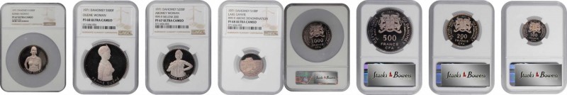 DAHOMEY. Silver Proof Set (4 Pieces), 1971. All NGC Certified.
KM-PS2, sold wit...