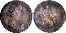 GREAT BRITAIN. Mary (of Modena) Coronation Silver Medal, ND (1685). PCGS MS-61 Gold Shield.
MI-606/7; Eimer-274. By J. Roettiers. Mintage: 400. Obver...