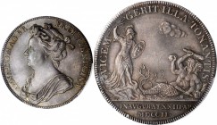 GREAT BRITAIN. Anne Coronation Silver Medal, 1702. PCGS MS-63 Gold Shield.
MI-228/4; Eimer-390. By J. Croker. Obverse: Diademed and draped bust left;...