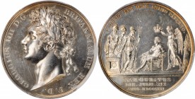 GREAT BRITAIN. George IV Coronation Silver Medal, 1821. London Mint. PCGS SPECIMEN-62 Gold Shield.
BHM-1070; Eimer-1146a. By B. Pistrucci. Obverse: L...