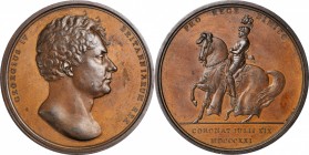 GREAT BRITAIN. George IV Coronation Bronze Medal, 1821. CHOICE ALMOST UNCIRCULATED.
BHM-1087; Eimer-1142. Diameter: 53mm. Weight: 82.80 gms. By G. Mi...