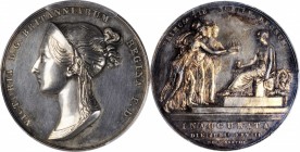 GREAT BRITAIN. Victoria Coronation Silver Medal, 1838. London Mint. PCGS SPECIMEN-62 Gold Shield.
BHM-1801; Eimer-1315. By B. Pistrucci. Obverse: Dra...