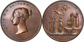GREAT BRITAIN. Victoria Coronation Bronze Medal, 1838. UNCIRCULATED Details.
BHM-1832. Diameter: 70mm. Weight: 80.66 gms. By T. Ingram. Obverse: Diad...