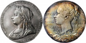 GREAT BRITAIN. Victoria Diamond Jubilee Silver Medal, 1897. London Mint. PCGS MATTE SPECIMEN-64 Gold Shield.
BHM-3506; Eimer-1817a. By G. W. de Saull...