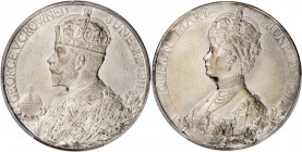 GREAT BRITAIN. George V & Mary Coronation Silver Medal, 1911. London Mint. PCGS MATTE SPECIMEN-65 Gold Shield.
BHM-4022; Eimer-1922a. By B. Mackennel...