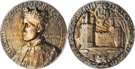 GREAT BRITAIN. Edward (VIII) Investiture as Prince of Wales Silver Medal, 1911. London Mint. PCGS SPECIMEN-62 Gold Shield.
BHM-4079; Eimer-1925. By S...