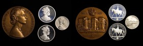 GREAT BRITAIN. Sextet of Elizabeth II Coronation & Jubilee Coins and Medals (6 Pieces), ND (1953-2002). Average Grade: UNCIRULATED/PROOF.
A charming ...