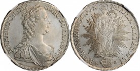 HUNGARY. Taler, 1763-KB. Maria Theresia. NGC Unc Details--Cleaned.
KM-358; Dav-1132. A well struck and sharply detailed Taler, largely untoned, with ...