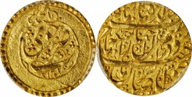 IRAN. Qajar Dynasty. 1/4 Toman, AH 1207 (1792). Khuy Mint. Agha Muhammad Khan. PCGS MS-64 Gold Shield.
Fr-31b; KM-625. Weight: 2.11 gms. A well struc...