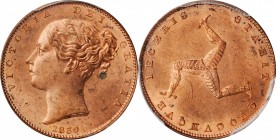 ISLE OF MAN. Farthing (1/4 Penny), 1839. Victoria. PCGS MS-64 Red Gold Shield.
KM-12; S-7419; Prid-37. A boldly struck and pleasingly lustrous Farthi...