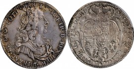 ITALY. Tuscany. 1/2 Francescone (5 Paoli), 1745. Francesco III. PCGS AU-58+ Gold Shield.
KM-C-6; MIR-355/8. A well detailed coin with only a slight s...