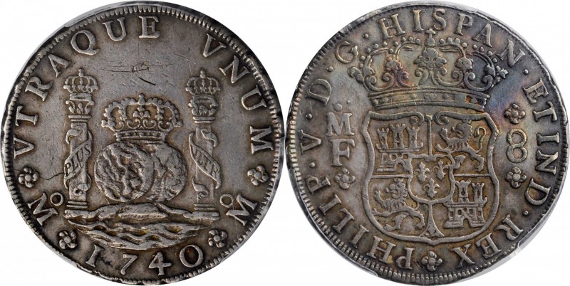 MEXICO. 8 Reales, 1740/30-Mo MF. Mexico City Mint. Philip V. PCGS Genuine--Graff...