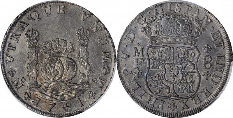 MEXICO. 8 Reales, 1741-Mo MF. Mexico City Mint. Philip V. PCGS Genuine--Cleaned,...