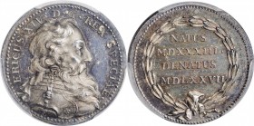 SWEDEN. Erik XIV Born-Died Silver Medal, ND (1786-87). PCGS MS-64 Gold Shield.
Hild-11. One of a series of medalettes struck in 1786-87 which feature...