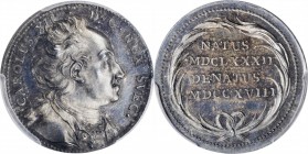SWEDEN. Karl XII Born-Died Silver Medal, ND (1787). PCGS MS-64 Gold Shield.
Hild-224. One of a series of medalettes struck in 1786-87 which feature p...